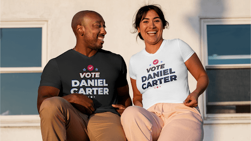 Campaign apparel and merch